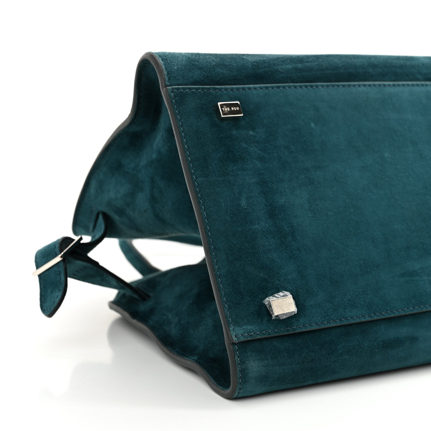 The Row Suede Soft Margaux 10 Bag Teal Green 8 of 10