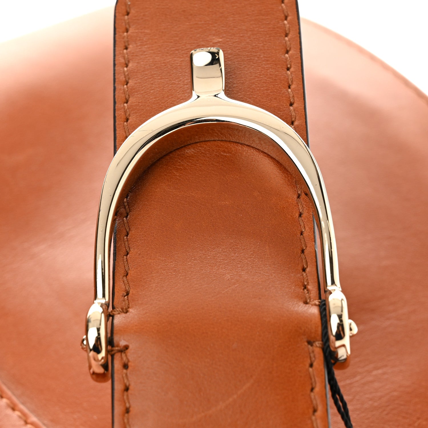 Gucci Calfskin Medium Stirrup Top Handle Bag Brown 10 of 10
