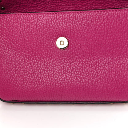 Valentino Garavani Grainy Calfskin Rockstud Crossbody Pouch Rose Violet 10 of 11