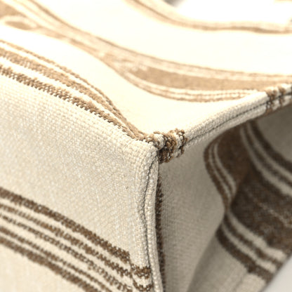 Celine Jacquard Striped Large Cabas Thais Tobacco Tan 9 of 11