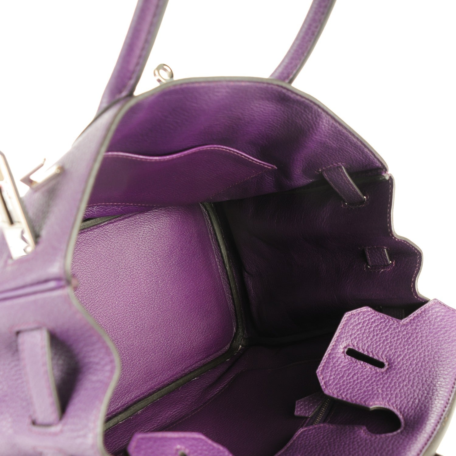 Hermes Taurillon Clemence Birkin 30 Ultraviolet 26 of 27