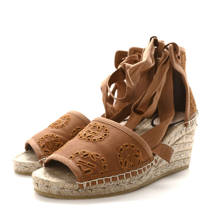 Gucci Canvas Interlocking G Espadrille Sandals 36 Blondie Cognac 4 of 8