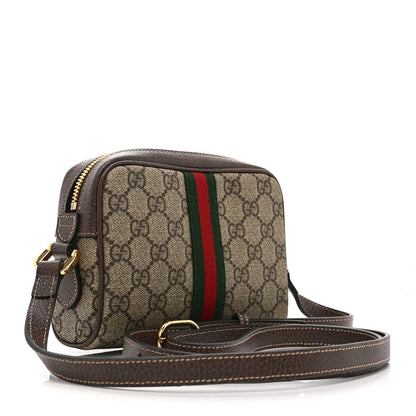 Gucci GG Supreme Monogram Web Mini Ophidia Shoulder Bag Brown 3 of 10