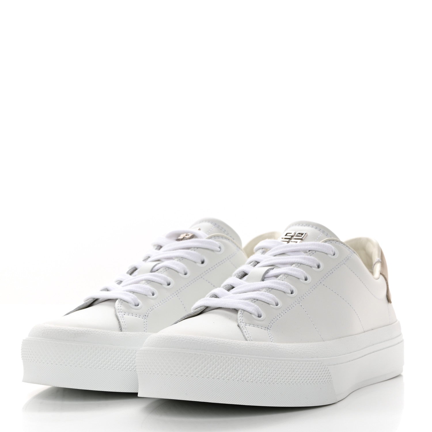 Givenchy Calfskin Womens City Sport Sneakers 38 White Beige 4 of 9