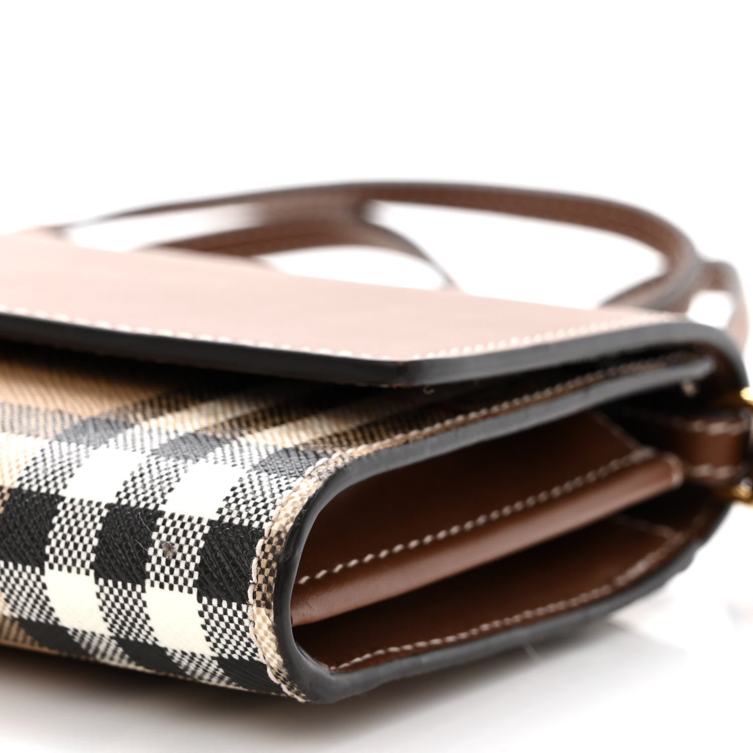Burberry Calfskin Vintage Check Wallet With Detachable Strap Archive Beige Tan 11 of 11