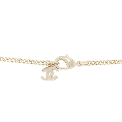 Chanel Crystal CC Chain Necklace Gold 5 of 6