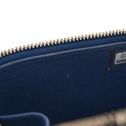 Chanel Lambskin Quilted Top Handle Mini Vanity Case With Chain Blue 8 of 11
