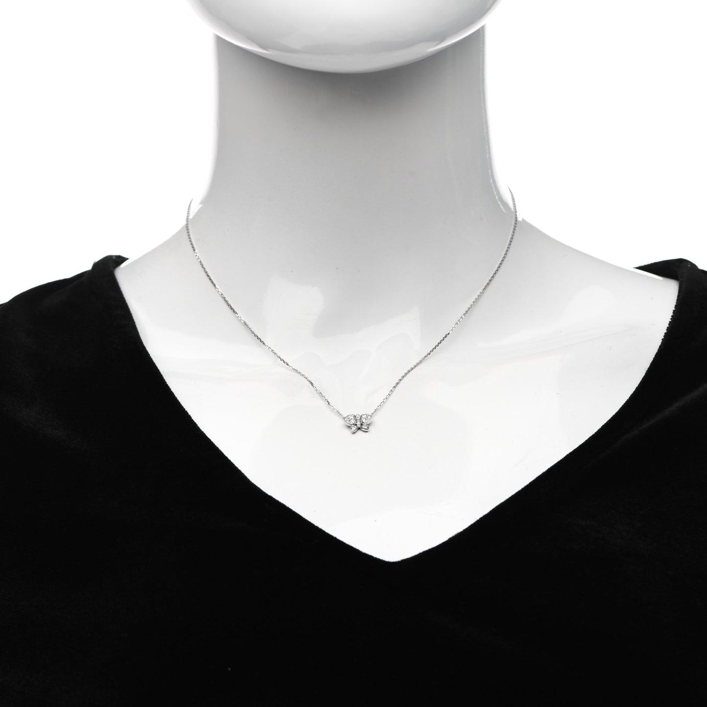 18K White Gold Diamond Caresse D'Orchidees Par Cartier Necklace