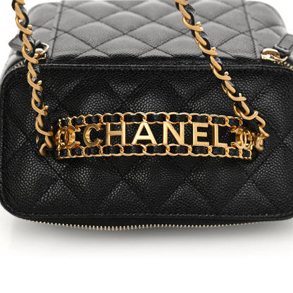 Chanel Shiny Caviar Quilted Pick Me Up Vanity Case Black 9 of 12