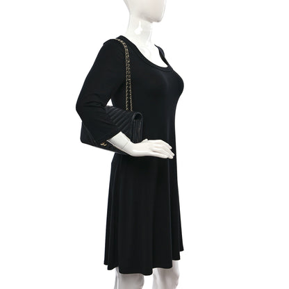 Chanel Chevron Quilted Medium Statement Flap Black 2 of 9