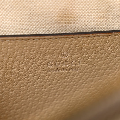 Gucci GG Supreme Monogram Textured Dollar Calfskin Web Small Ophidia Dome Shoulder Beige Mystic White Oatmeal 6 of 16