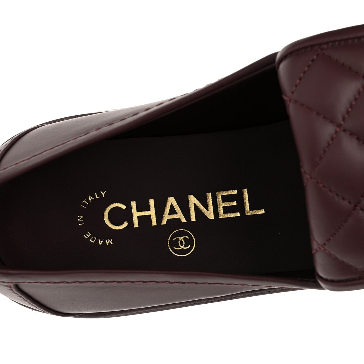 Chanel Lambskin Quilted CC Turnlock Loafers 40 Burgundy 8 of 10