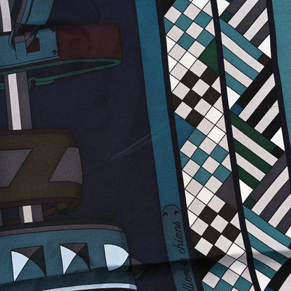 Hermes Silk Colliers de Chiens Shawl 140 4 of 4