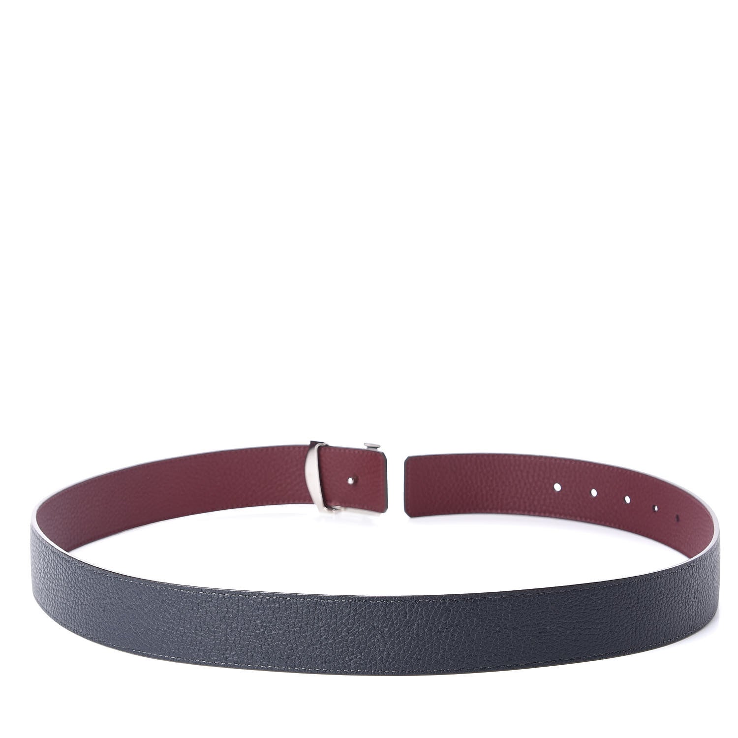 Louis Vuitton Taurillon Calfskin 30mm LV Initiales Reversible Belt 95 38 Navy Burgundy 3 of 4