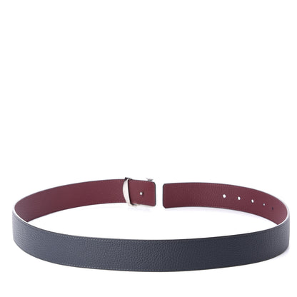 Louis Vuitton Taurillon Calfskin 30mm LV Initiales Reversible Belt 95 38 Navy Burgundy 3 of 4