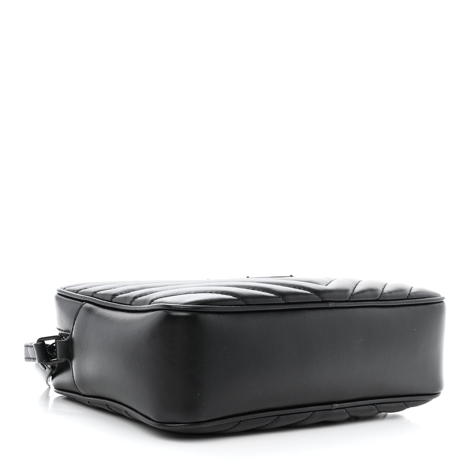 Saint Laurent Calfskin Matelasse Monogram Monochrome Lou Camera Bag Black 4 of 12
