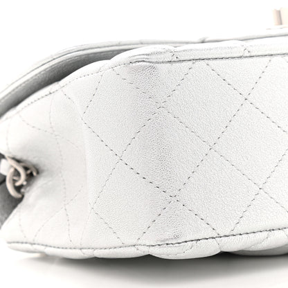 Chanel Metallic Lambskin Quilted Mini Rectangular Flap Silver 8 of 9