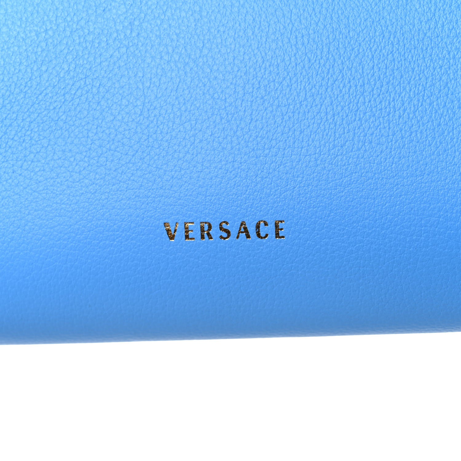 Versace Vitello Medusa Clutch Bag Blue 10 of 10