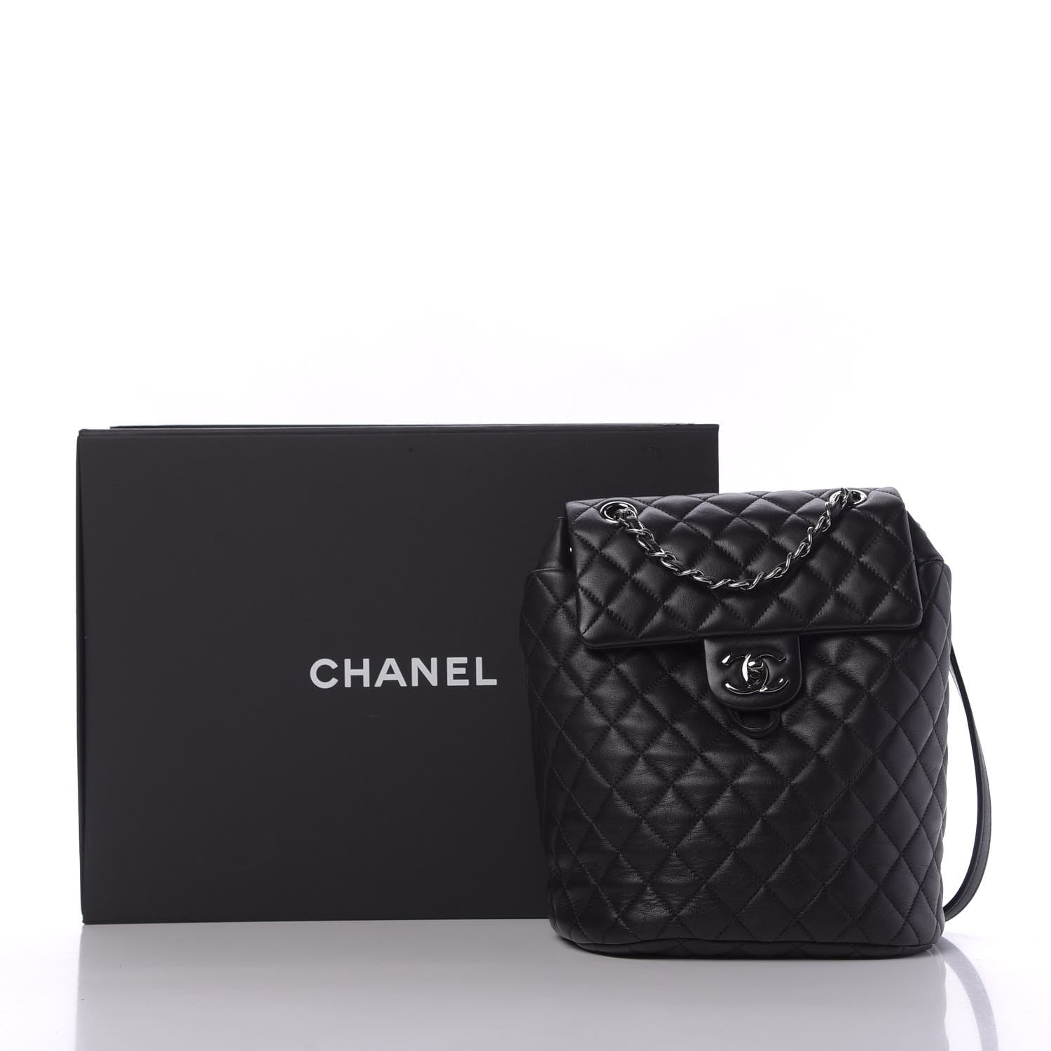 Chanel Lambskin Quilted Small Urban Spirit Backpack Black 10 of 10