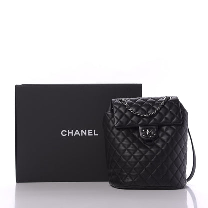 Chanel Lambskin Quilted Small Urban Spirit Backpack Black 10 of 10