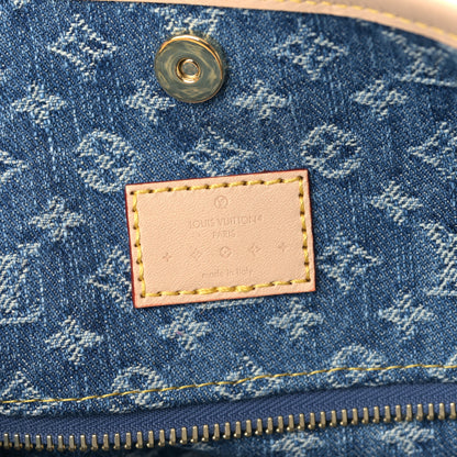 Louis Vuitton Monogram Denim CarryAll MM Blue 7 of 9