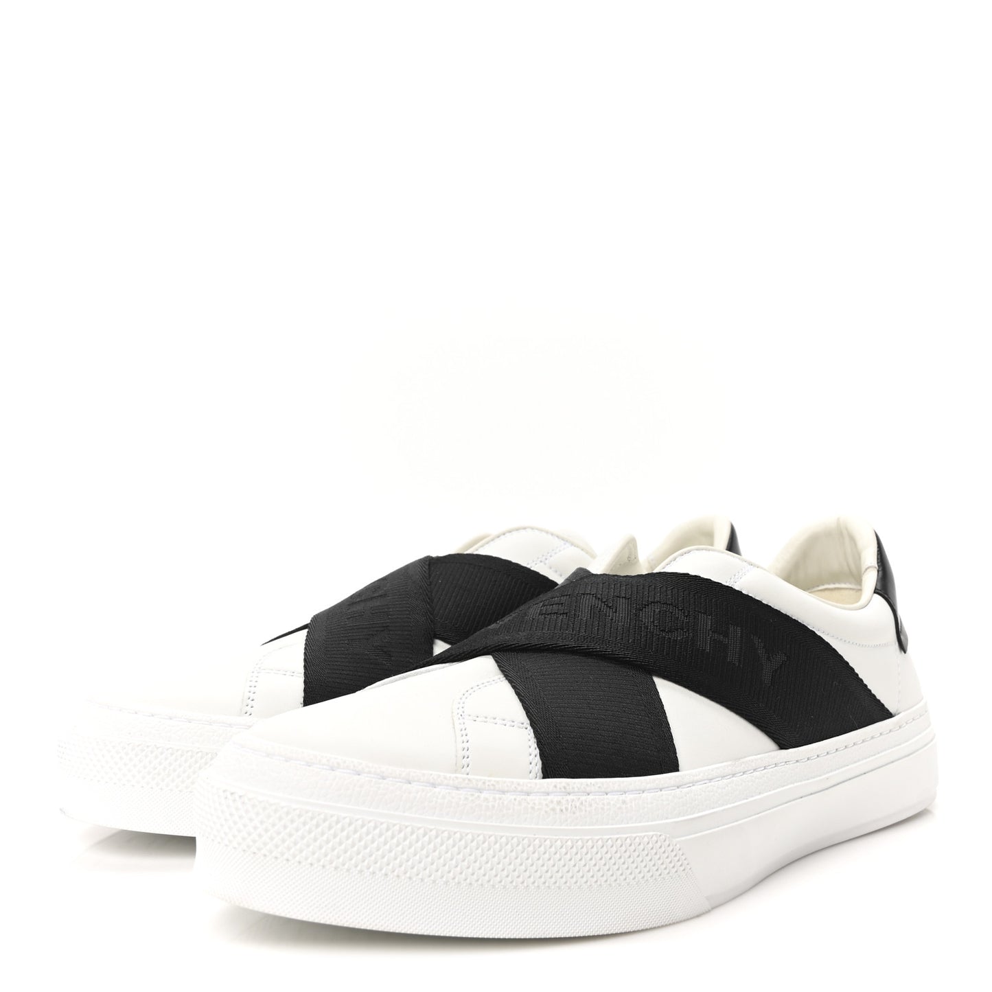 Calfskin Band Logo Mens Urban Street Sneakers 43 White Black