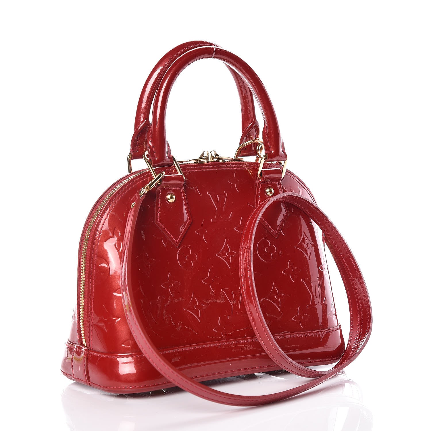 Louis Vuitton Vernis Alma BB Cherry 3 of 10