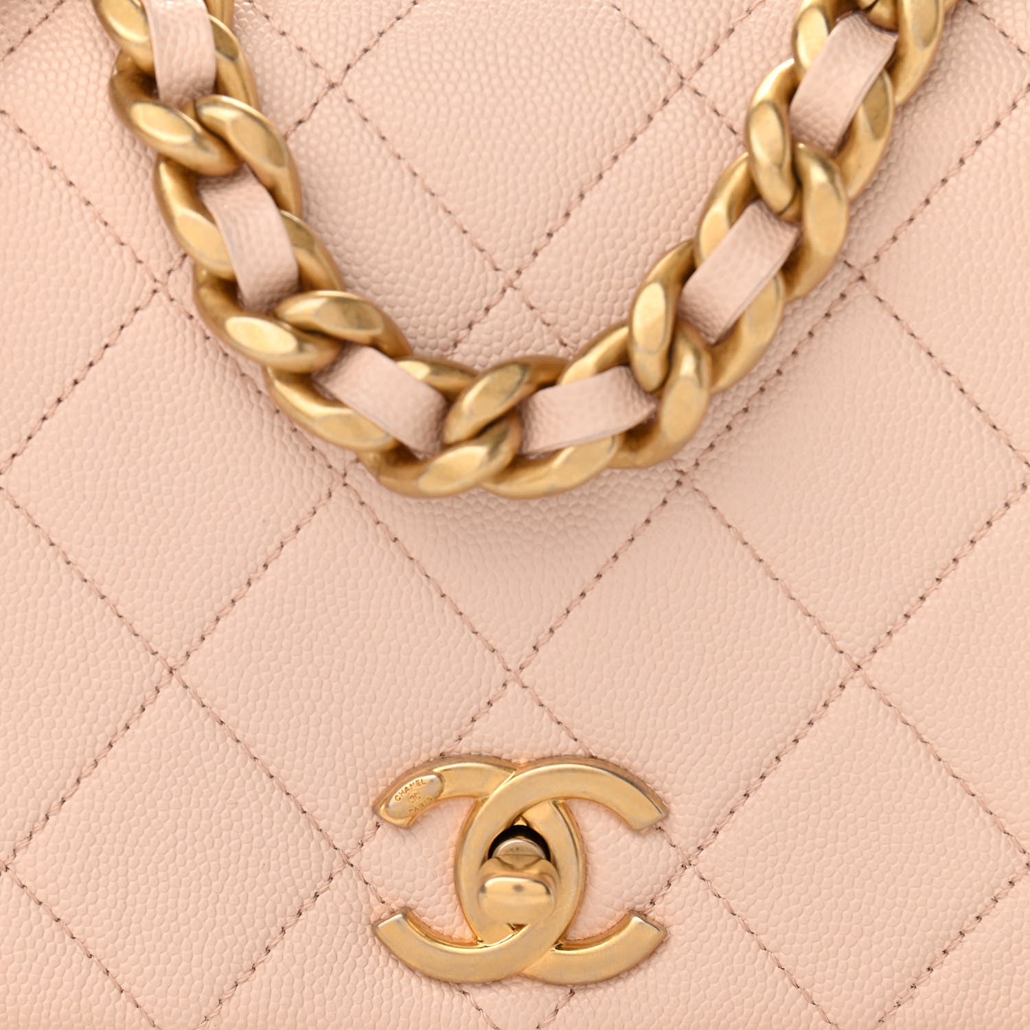 Chanel Caviar Quilted Small Fashion Therapy Flap Bag Beige 9 of 12