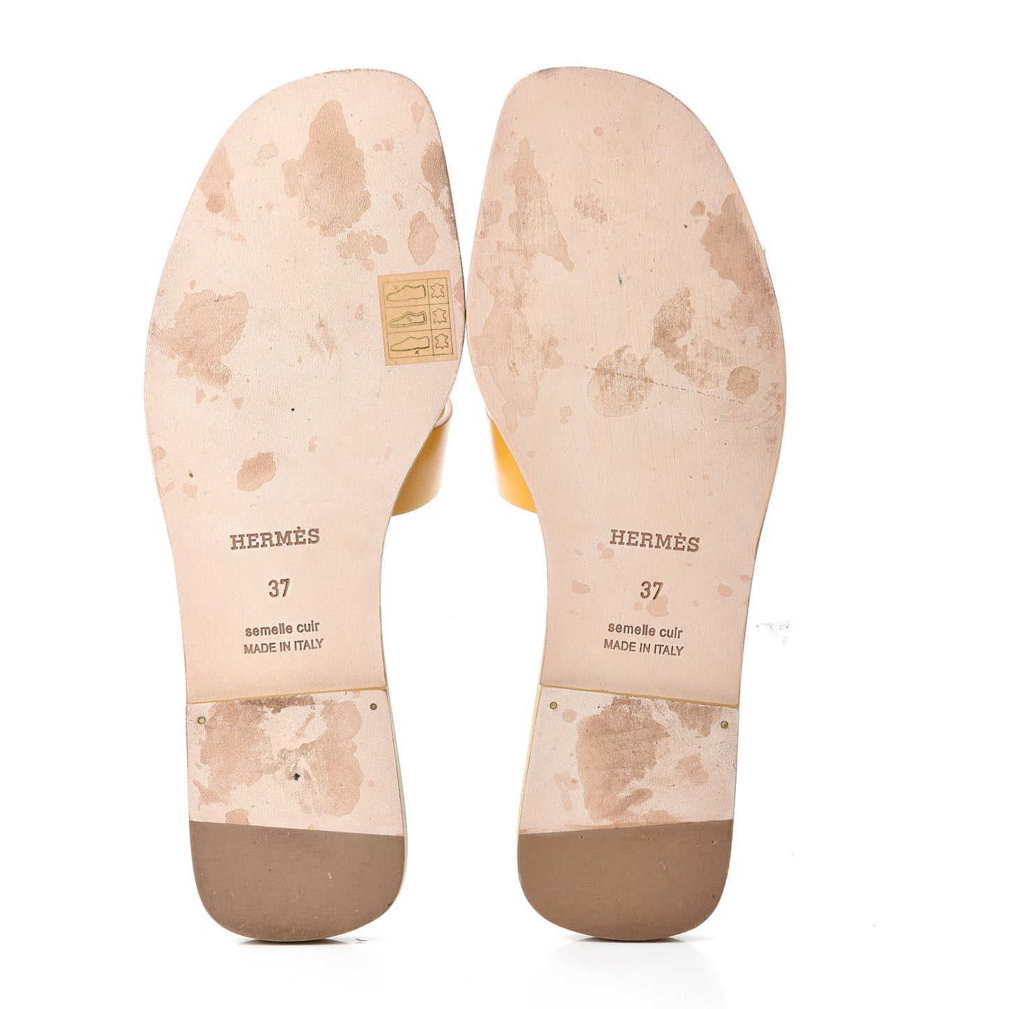 Calfskin Oran Sandals 37 Ocre Jaune