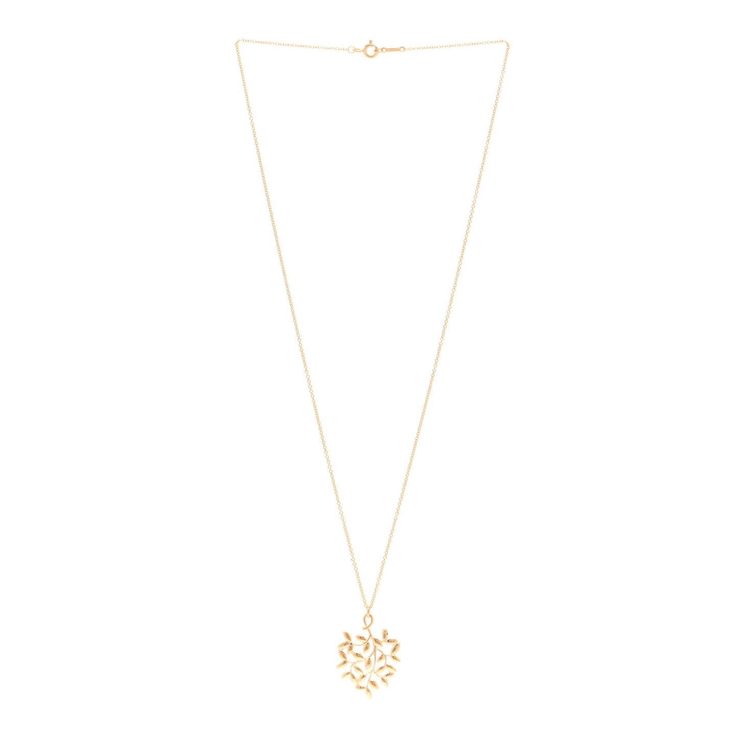 18K Rose Gold Small Paloma Picasso Olive Leaf Pendant Necklace
