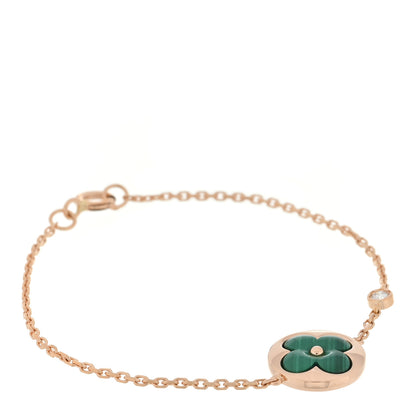 Louis Vuitton 18K Pink Gold Diamond Malachite Blossom BB Sun Bracelet 1 of 3