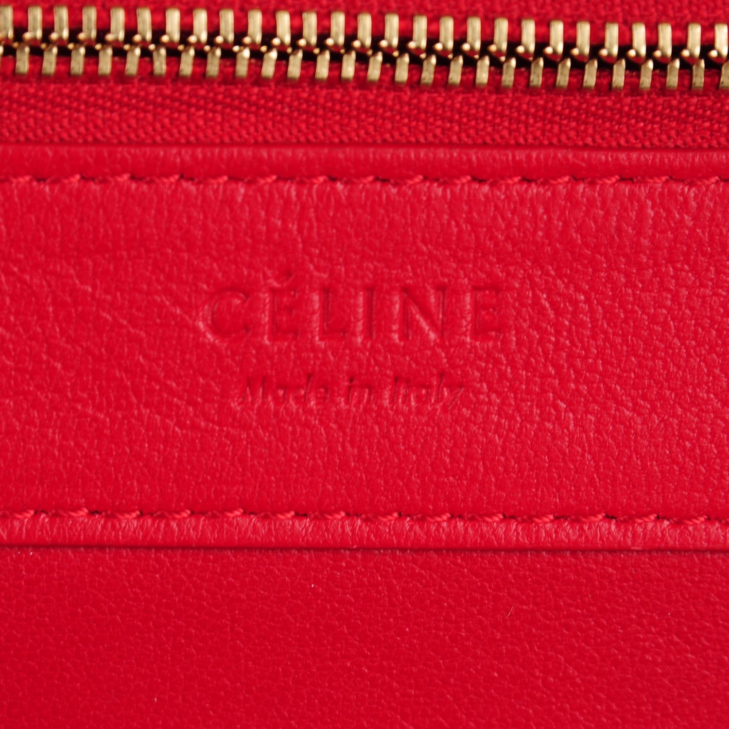 Celine Lambskin Vertical Cabas Red 6 of 7