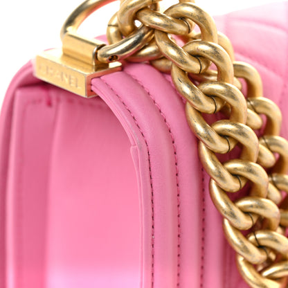 Chanel Calfskin Quilted Small Boy Flap Pink 18 of 19