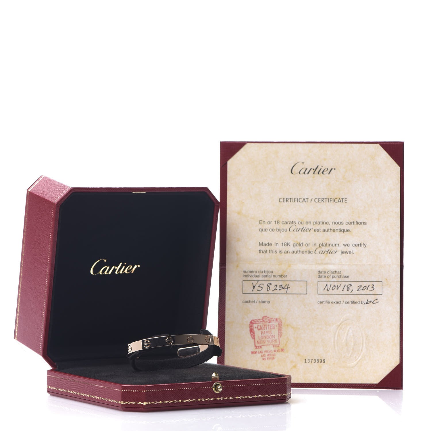 Cartier 18K Pink Gold LOVE Cuff Bracelet 17 4 of 4