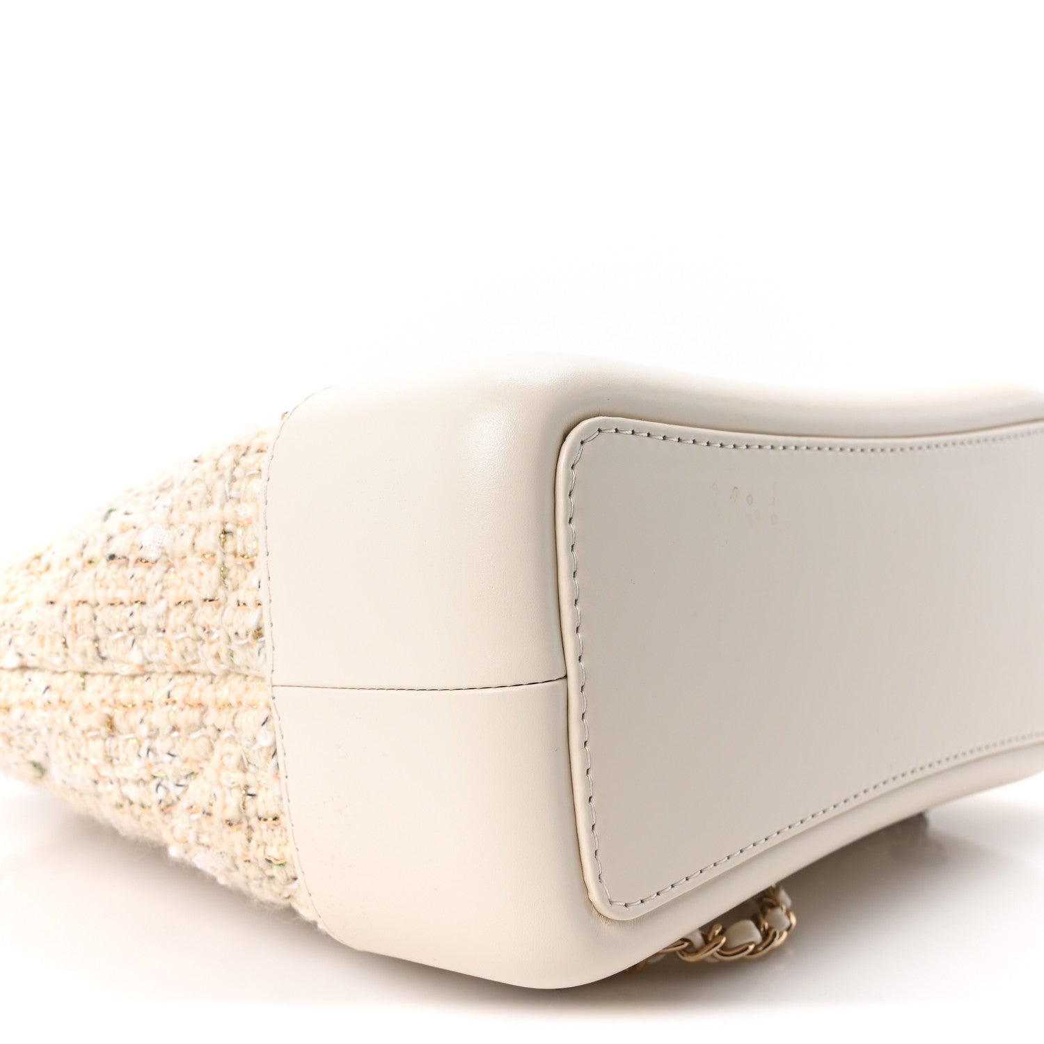 Chanel Tweed Calfskin Quilted Gabrielle Backpack Ivory 9 of 10