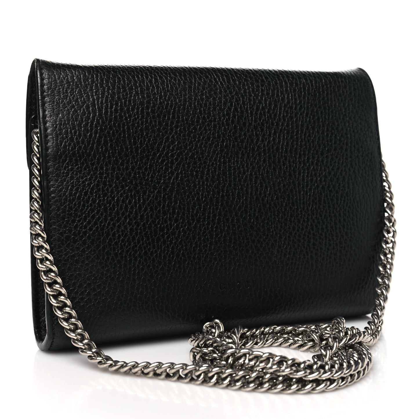 Calfskin Mini Dionysus Chain Wallet Black