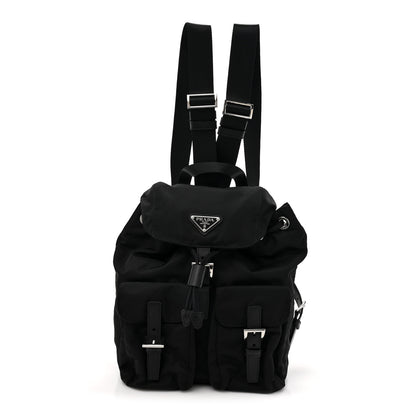 Prada Tessuto Nylon Saffiano Small Backpack Black 1 of 9