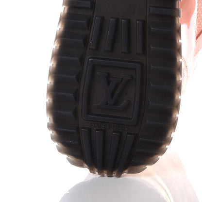 Louis Vuitton Suede Damier Azur Run Away Sneakers 40 Pink 6 of 8