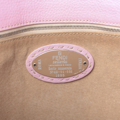 Fendi Calfskin Romano Selleria Roll Tote Rosa 6 of 10