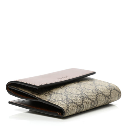 Gucci GG Supreme Monogram French Flap Wallet Brown 4 of 9