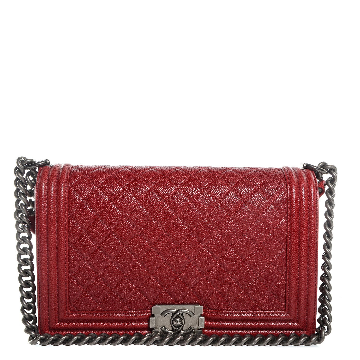 Chanel Caviar New Medium Boy Flap Red 1 of 9