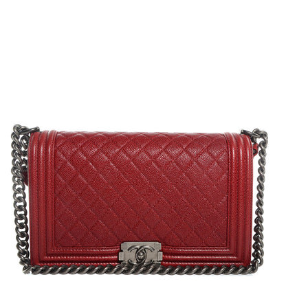 Chanel Caviar New Medium Boy Flap Red 1 of 9