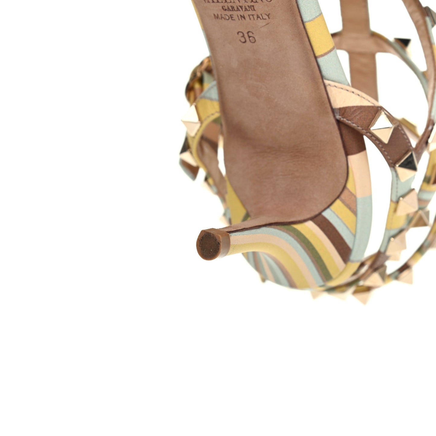 Nappa Native Couture 1975 Rockstud Ankle Strap Low Heel Pumps 36 Multicolor
