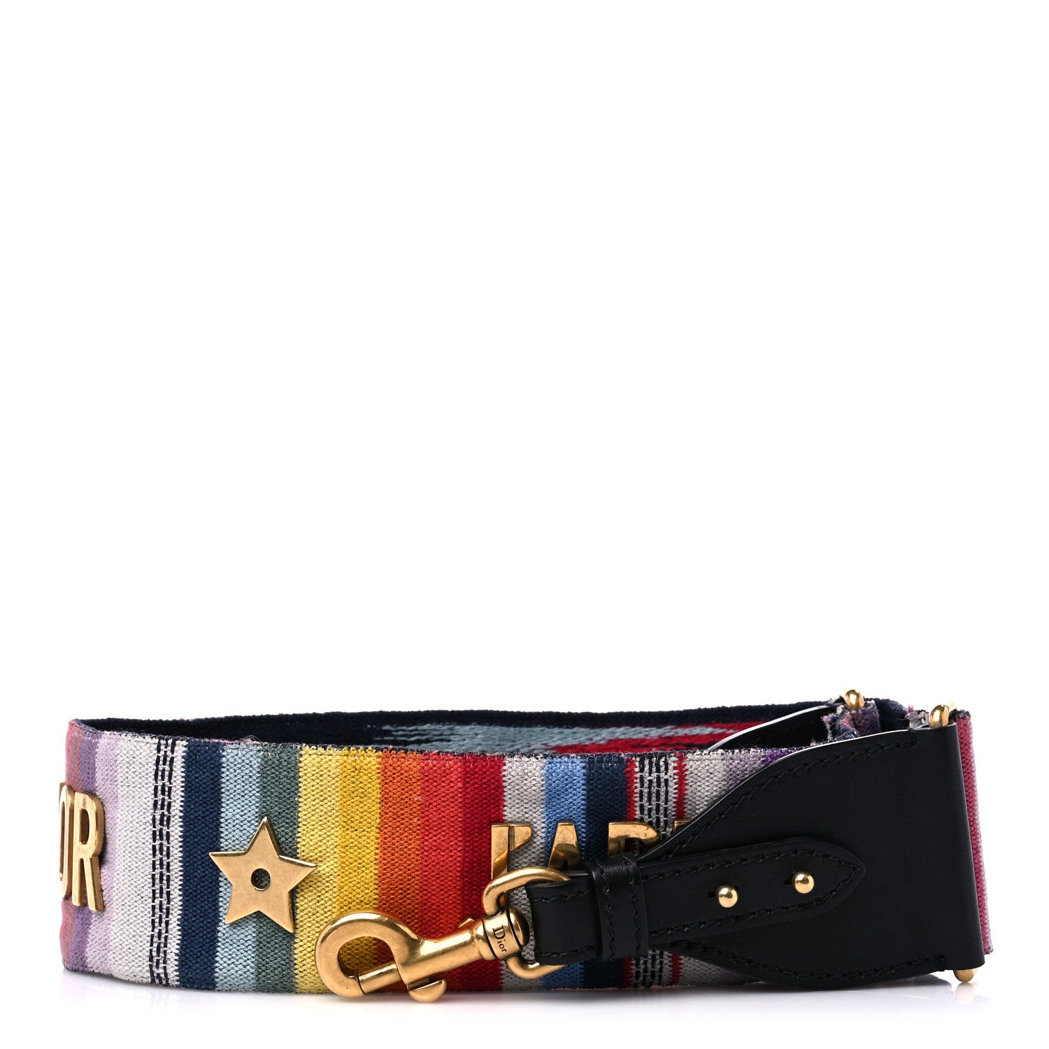 Christian Dior Canvas Embroidered Studded Rainbow J’Adior Shoulder Strap 1 of 4