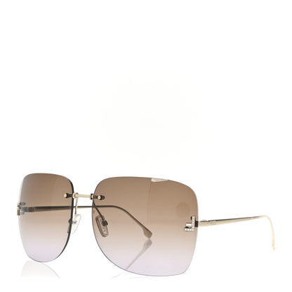 Fendi Metal Crystal Sunglasses FE4134US Gold 1 of 7