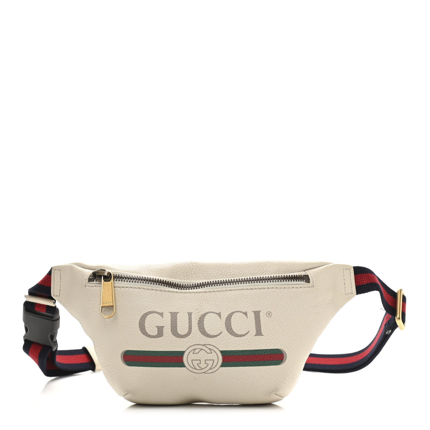 Gucci Grained Calfskin Small Logo Belt Bag White 1 of 12