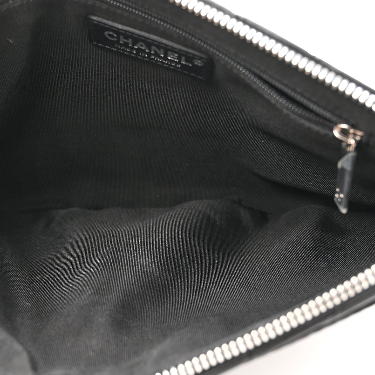 Lambskin Chevron Quilted Waist Belt Bag Black