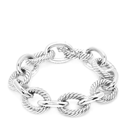David Yurman Sterling Silver 17mm Extra Large Oval Link Bracelet 1 of 5