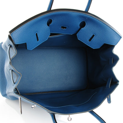 Hermes Taurillon Clemence Birkin 35 Bleu Thalassa 20 of 22