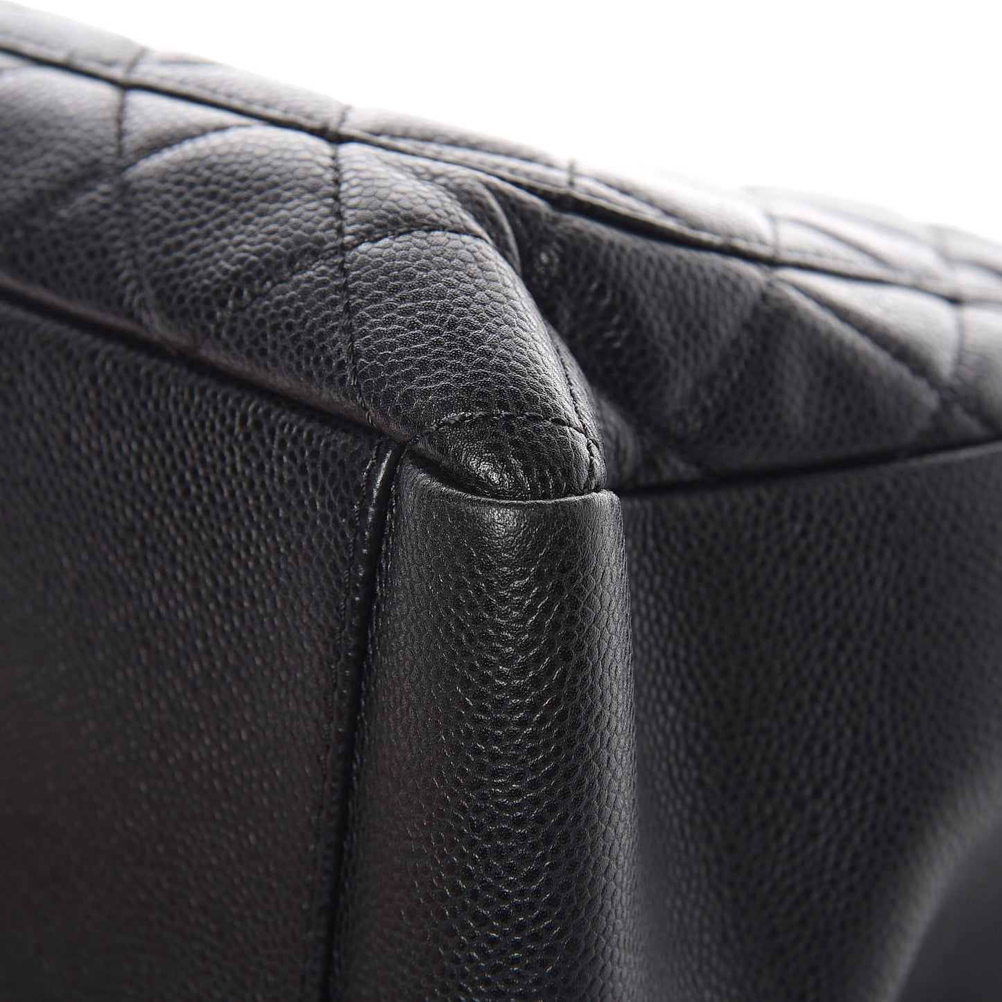 Caviar Quilted Grand Shopping Tote GST Black